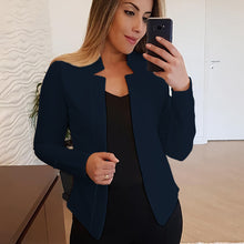 Load image into Gallery viewer, Autumn and Winter Small Suit Long Sleeve Solid Color Cardigan Outerwear Top Suit

