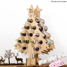 Load image into Gallery viewer, Christmas Countdown Wine Rack Christmas Tree Wine Bottle Placement Device Wooden Decoration Craft Home Decorations

