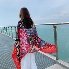 Load image into Gallery viewer, Summer Cotton and Linen Ethnic Style Travel Scarf Sunscreen Scarf Talma Women's Beach Scarf Printed Shawl New
