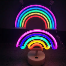 Load image into Gallery viewer, Spot Led Rainbow Neon Lights Wall-Mounted Small Night Lamp Christmas Festival
