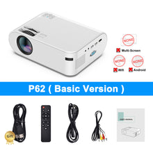 Load image into Gallery viewer, 720P Portable Smart Projector P62 Support Home Office HD Projector 1080P
