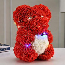 Load image into Gallery viewer, Christmas Gift Rose Bear PE Foam Artificial Flower Girl Valentine's Day Gift Colorful Lights Love Rose Bear
