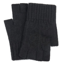 Load image into Gallery viewer, Warm-Keeping and Cold-Proof Winter Men's Half-Finger Gloves Autumn and Winter Fleece-Lined Thickened Fingerless Knitted Gloves
