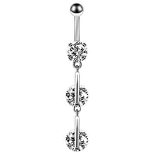 Load image into Gallery viewer, Multi-Layer Stainless Steel Belly Ring Long-Sleeved Suit Navel Stud Piercing Jewelry
