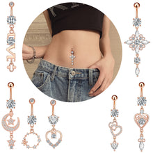 Load image into Gallery viewer, New Zircon Navel Ring Navel Stud Piercing Jewelry
