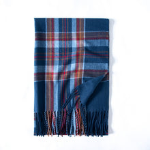 Load image into Gallery viewer, Artificial Cashmere Scarf 2023 Winter Tassel Plaid Shawl Scarf Female Mid-Length Thickening Warm Scarf
