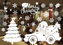 Load image into Gallery viewer, Christmas Decorations Colorful Christmas Window Stickers White Snowflake Wall Stickers Window Dressing Seamless Window Stickers
