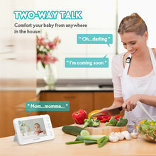 Load image into Gallery viewer, 5-Inch Large Screen Private Model Baby Monitor Two-Way Intercom Baby Monitor Support TF Card
