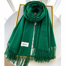 Load image into Gallery viewer, 2023autumn and Winter Cashmere Scarf Texture Solid Color Tassel Warm Long Wrap All-Matching Thickened Couple Scarf
