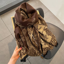 Load image into Gallery viewer, 2023 Winter New Artificial Cashmere Scarf F Letter All-Matching Long Tassel Shawl Fashion Thickened Scarf
