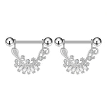Load image into Gallery viewer, Zircon Nipple Ring Adhesive Nail Piercing
