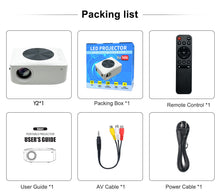 Load image into Gallery viewer, Y2 Android WiFi HD 1080P Projector Portable Mini Home LED Projector
