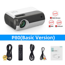 Load image into Gallery viewer, HD Projector P80 Small Projector Portable Children Smart Projector Support 1080P
