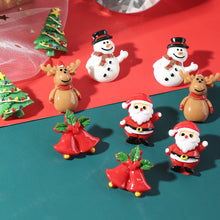 Load image into Gallery viewer, Holiday Ornament Cute Cartoon Resin Santa Claus Elk Christmas Tree Earrings Christmas Earrings
