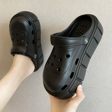 Load image into Gallery viewer, Women's Hole Shoes Non-Slip Summer Fashion All-Matching Slip-on Thick Bottom Increased Beach Closed Toe Sandals for Outer Wear
