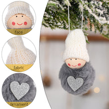 Load image into Gallery viewer, 2pcs/lot Christmas Decoration Wool Pompon Pendant Cute Mini Snowman Pendant Tree Decoration Pompon Doll Doll Pendant
