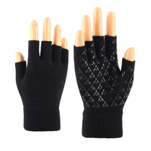 Load image into Gallery viewer, Winter Knitting Wool Leakage Finger Gloves Fleece Lined Padded Warm Keeping Cold-Proof Household
