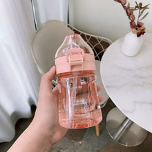 Load image into Gallery viewer, Water Bottle Straw  Plastic Female Student Fresh with Rope Handle Scale Adult Men Bounce Cover Sports Carry-on Cup
