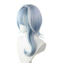 Load image into Gallery viewer, Youla Cosplay  wig Blue And White Gradient Dyed Upturned Irregular Sideburns Original God Cos Wig
