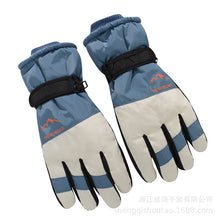 Load image into Gallery viewer, Men's Ski Gloves Fleece-Lined Thickened Five-Finger Touch Screen Color Matching Non-Slip Windproof Cycling
