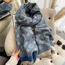 Load image into Gallery viewer, Scarf for Women Cashmere-like Thickened Keeping Warm Dual-Purpose Scarf Double-Sided Air Conditioning Shawl
