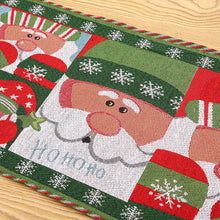Load image into Gallery viewer, Christmas Decorations Knitted Fabric Table Runner Creative Christmas Table Runner Table Santa Claus Decoration
