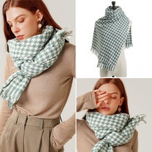 Load image into Gallery viewer, Houndstooth Scarf for Women Winter 2023 New Plaid Artificial Cashmere Scarf Thick Shawl Scarf for Women
