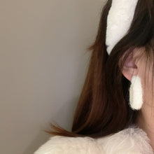 Load image into Gallery viewer, Autumn and Winter New Plush C- Type Ear Ring Simple Earrings Beautiful Circle Large Circle High-Grade Earrings
