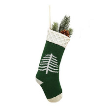 Load image into Gallery viewer, New Christmas Decorations Knitted Acrylic Plaid Socks Head Hotel Home Christmas Stockings
