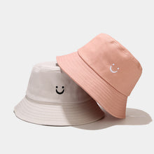 Load image into Gallery viewer, Smiling Face Embroidery Sun-Proof Bucket Hats Male and Female Students Cute Sunhat Outdoor Alpine Cap
