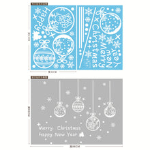 Load image into Gallery viewer, Christmas Decorations Glass Electrostatic Sticker Christmas Party Decoration Snowflake Window Stickers Christmas Hanging Ball Bell Stickers
