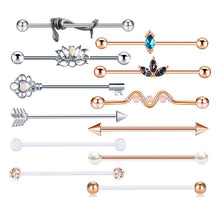 Load image into Gallery viewer, Barbell Cross Bar Ear Bone Stud Piercing Jewelry Piercing Jewelry

