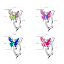 Load image into Gallery viewer, Oil Dripping Butterfly Nasal Splint Fake Nose Ring Piercing Jewelry
