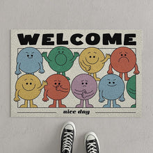 Load image into Gallery viewer, Cute Puppy Pattern Entrance Door Mat Silk Ring Material Dustproof Mat PVC Non-Slip Stain-Resistant Carpet
