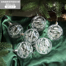 Load image into Gallery viewer, Transparent Christmas Ball 6cm Boxed Blue Painted Christmas Tree Decorations
