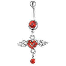Load image into Gallery viewer, Diamond Angel Wings Navel Ring Navel Stud Navel Decoration Creative Belly Dance Accessories
