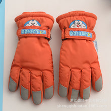 Load image into Gallery viewer, Children's Cute Cartoon Pokonyan Ski Gloves Fleece-Lined Thick Windproof Non-Slip
