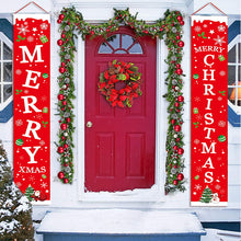 Load image into Gallery viewer, Christmas Couplet Party Party Decorations Background Fabric Wall Painting Door Hanging
