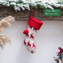 Load image into Gallery viewer, New Christmas Decorations Knitted Christmas Stockings Woolen Yarn Socks Red and White Elk Gift Bag Children Gift Bag
