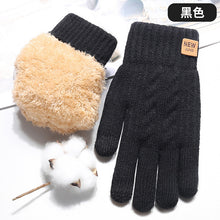 Load image into Gallery viewer, Double-Layer Men's Thickened Fleece-Lined Winter New Touch Screen Gloves Cold-Proof Warm Plush Knitted Gloves

