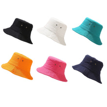 Load image into Gallery viewer, Retro Simple Fisherman Hat Cotton Breathable Bucket Hat Unisex Travel Sun Hat
