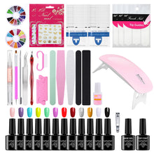 Load image into Gallery viewer, Gel Polish Set Nail kit Nail Beauty Tool Set Mini UV Polish Full Set of Beginner Nail Polish Led Led Nail Lamp
