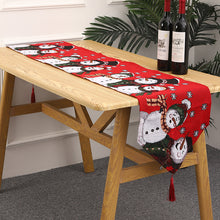 Load image into Gallery viewer, Christmas Decorations Knitted Fabric Table Runner Creative Christmas Table Runner Dining Table Santa Claus Decoration Home Dress up
