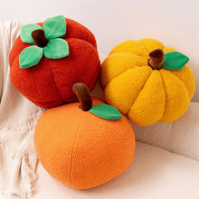 Load image into Gallery viewer, Cute Fruit Pillow Doll Plush Toy Orange Orange Pumpkin Persimmon Simulation Vegetable Living Room Decoration

