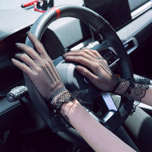 Load image into Gallery viewer, Bridal Gloves Lace Soft Mesh Wedding Etiquette Women's Daily Driving Sun Protection Gloves
