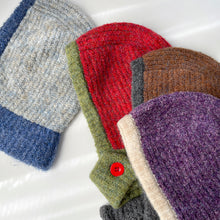 Load image into Gallery viewer, Color Matching Hat Female Autumn and Winter Neck Protection Thermal Knitting Woolen Cap Korean Style Riding Windproof Button Sleeve Cap
