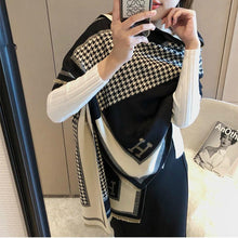 Load image into Gallery viewer, Women's Cashmere Scarf Shawl Winter All-Matching Talma Korean Style H Letter Scarf Warm
