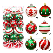 Load image into Gallery viewer, Christmas Decoration Supplies 6cm Special-Shaped Electroplating Plastic Ball Painted Christmas Ball Set Ball Pendant
