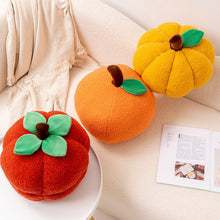 Load image into Gallery viewer, Cute Fruit Pillow Doll Plush Toy Orange Orange Pumpkin Persimmon Simulation Vegetable Living Room Decoration
