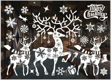 Load image into Gallery viewer, Christmas Decorations Colorful Christmas Window Stickers White Snowflake Wall Stickers Window Dressing Seamless Window Stickers
